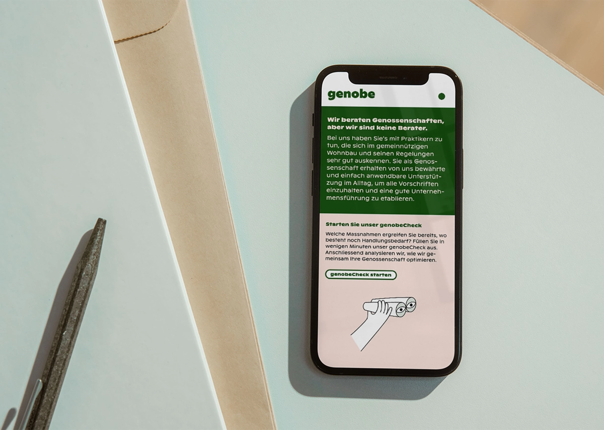 Website für Genossenschaften. Website Design Basel.